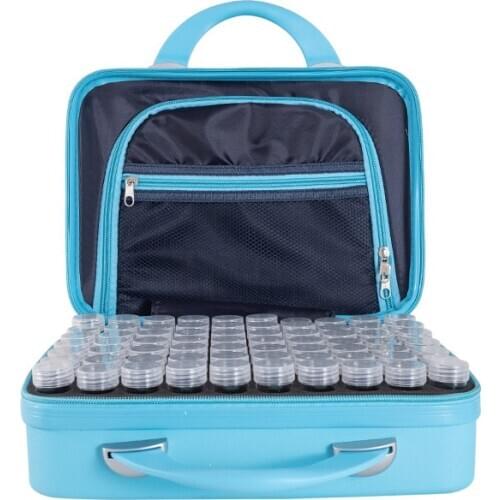 140 Bottles 5d Diamond Painting Accessories tools Storage Box Carry Case diamant painting tools Container Bag Champagne Color