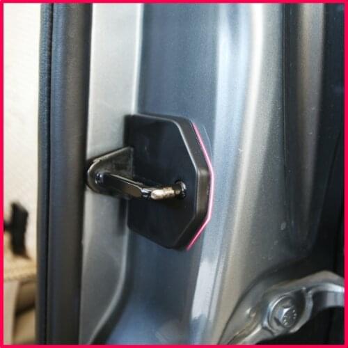 A Little Change 4Pcs/Set ABS Car Door Lock Cover Door Protecting Covers Sticker for Ford Focus 2 MK2 2005 - 2012 Accessories