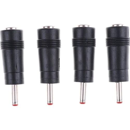 4pcs/set DC Converter Head DC 5.5 * 2.1 Mm Female To 3.5*1.35mm Male DC Power Big Turn Small Adapter