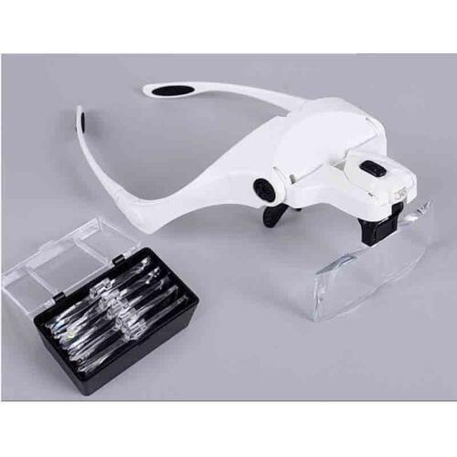 5D Diamond Painting Embroidery Mosaic Tools 1.0X 1.5X 2.0X 2.5X 3.5X Adjustable 5 Lens Loupe LED Light Headband Magnifier Glass