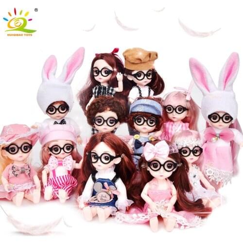 6inch Fashion Cute Girl Doll bjd Boneca Dolls normal/joint Body Ball Jointed Reborn Dolls Toys Clothes Gift For Girls Children