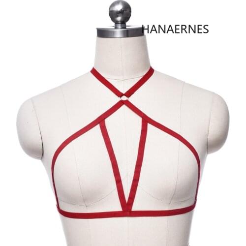 Women Harness Bra Sexy Lingerie Body Harness Cage Harness Goth Bra Cupless Bondage Lingerie Body Harness Belt Strap Bra