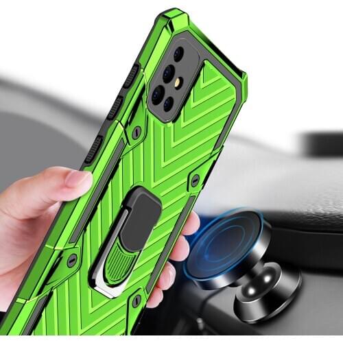 For Samsung A51 A71 5G A21s A31 A41 A81 A91 M60s M80s Ring Bracket stripe Case for Galaxy Note20 S20 Plus Ultra Car holder Cove