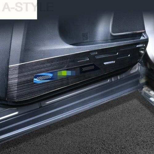 For Toyota RAV4 RAV 4 2016-17 Stainless Steel Interior Anti-kick Pad Protective Sticker Accessories Interior decoration Interior