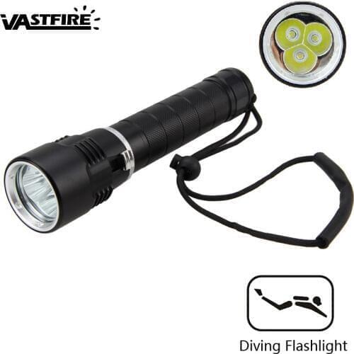 1 Mode 1500 LM 3 LED lamp beads Diving Flashlight Aluminum Underwater 100 m Flashlight Torch