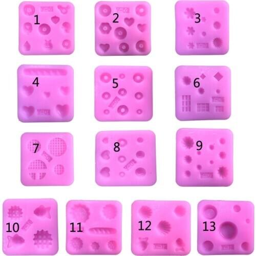 Mini Gemstone Mold Silicone Mold Miniature Food Sweets Jewelry Charms Polishing Epoxy Fondant Clay Resin Sculpey