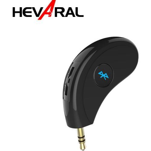 HEVARAL Wireless Bluetooth Adapter Car Kit Audio Receiver With Microphone Stereo Sounds Music With 3.5MM Jack Receptor Bluetooth
