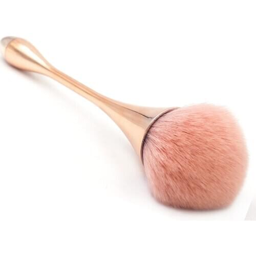 1pcs Rose Gold Makeup Brush Cosmetic Foundation Brushes Plastic Handle Blush Brush Eyeshadow Loose Powder Makeup Tool