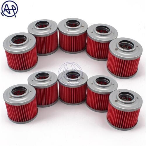 Red Motorcycle Engine Oil Filter Machine Filter 10pcs Fit For BMW 11 41 2343118 G650GS 650 6.5 Stark F650