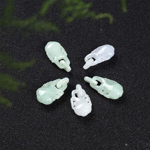 Natural jadeite handcarved vase beads DIY 100% real jade bracelets necklace jade accessories septa scattered beads