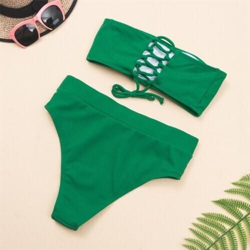 New Sexy girls Bikini Push-up Pleated triangle Swimwear Women Push-up Bra Bikini Set Swimsuit Beach Bathing Swimwear