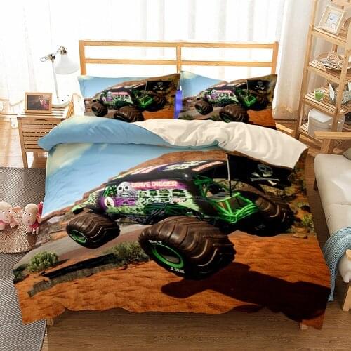 Monster Truck 3D Duvet Cover Set King Queen Double Full Twin Single Bed Linen Set