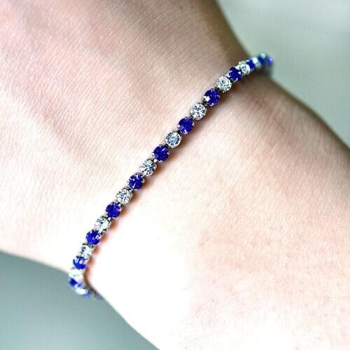 Luxury 3mm Cubic Zirconia Tennis Bracelets Hypoallergenic Stainless Steel Crystal Wedding Bracelet Ankle Bracelet with Extender