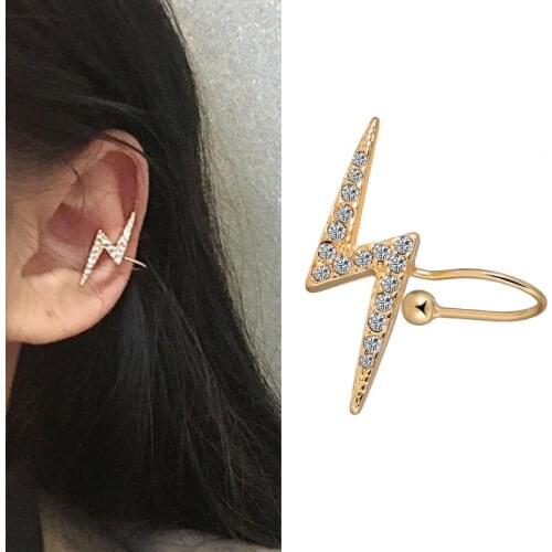 RINHOO Gold Star Leaves Non-Piercing Ear Clip Earrings For Women Men Simple Fake Cartilage Ear Cuff 2021 New Fashion Jewelry
