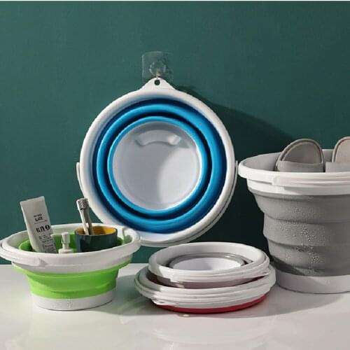 Folding basin Bathroom Folding Bucket Laundry Bowl for Foot Bath Fishing Bucket Outdoor Eco-Friendly Non-Toxic