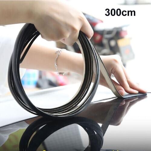 300cm Car Vehicle Windshield Waterproof Sound Insulation Rubber Sealing Strip Car Accessories Exterior