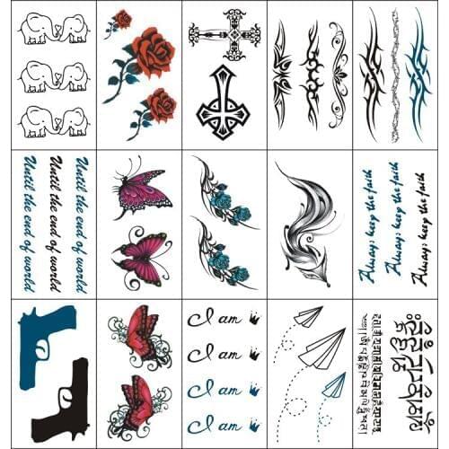 Wholesale 3000pcs H serial New Temporary Tattoo Adhesive Tattoo Sticker Waterproof Body tatuajes Varity Designs Children Tattoo