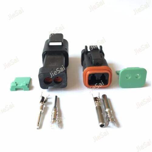 2 Pin DT Series Waterproof DT04-2P-E005 DT06-2S-E005 Female Male Black Electrical Automotive Connector