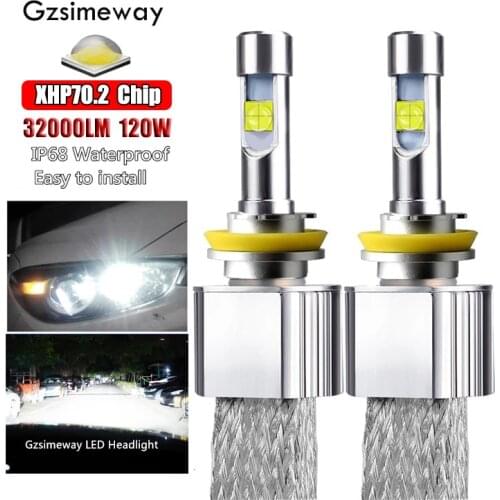 2PCS D1S D2S D3S D4S LED Bulbs Car Headlight Super XHP70 Chips 32000LM H11 9004 9007 H13 H4 H7 H8 Auto LED Lamp HB3 Fog Light