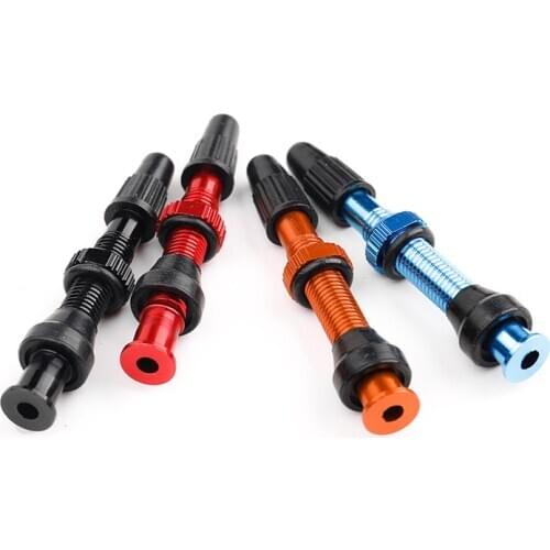 2 Pcs/set Bicycle Presta Valve For Road Mtb Bicycle Tubeless Tires Air Valve Kit 40/60/80mm Brass Core Stem Cap Bike Accessories