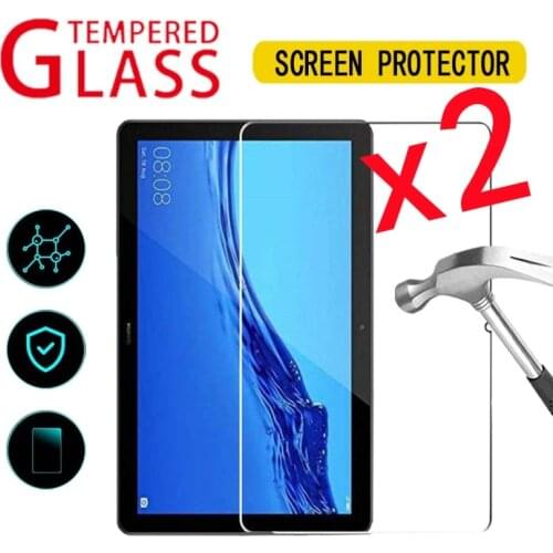 2Pcs Tablet Tempered Glass Screen Protector Cover for Huawei MediaPad T5 10 10.1 Inch Anti-Scratch Full Coverage Protective Film