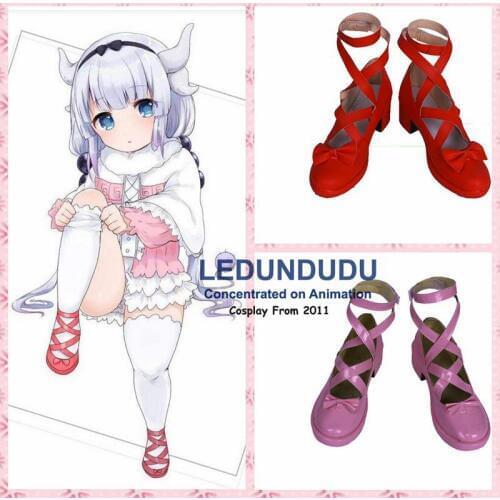 2017 Anime Kobayashi san Chi no Maid Dragon Cosplay Shoes Kanna Shoes Customize Miss Kobayashis Dragon Maid Kanna Boots