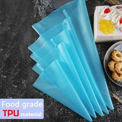 4Pcs Cream Pastry Bag Food Grade Tpu Reusable Piping Bags Cake Cupcake Fondant Sugar Craft Decorating Tools Baking Accessories