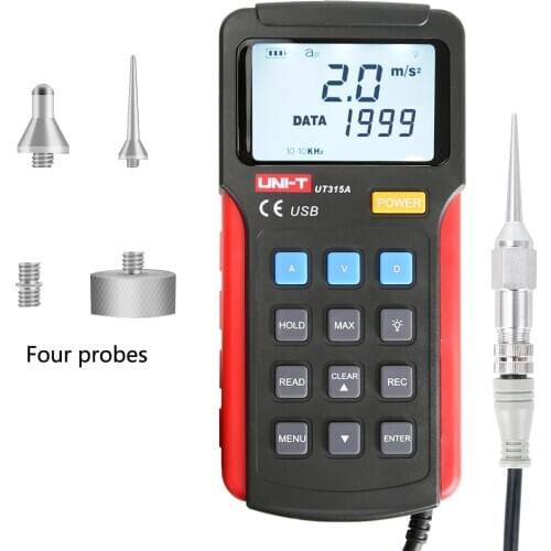 UNI-T UT315A vibration analyzer industrial handheld digital vibration meter tester generator displacement speed vibrator