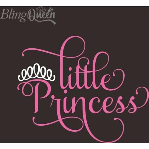 BlingQueen 12PCS/LOT Korean Iron-On Transfers Hot Fix Flock Vinyl Heat Transfers Patches Little Princess Design