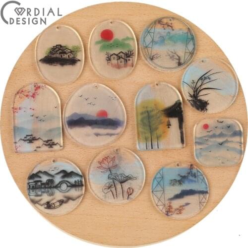 Cordial Design 50Pcs Jewelry Accessories/Earrings Pendant/DIY Making/Painting Design/Jewelry Findings & Components/Hand Made
