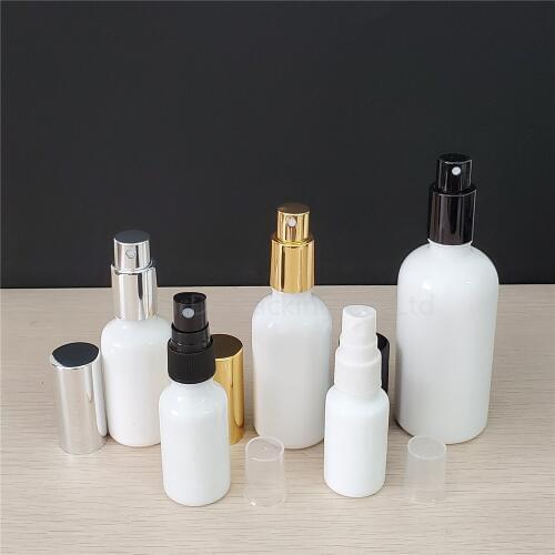 10ml/15ml/20ml 30ml 50ml 100ml white glass bottle with Perfume sprayer, Essential Oil Spray Glass Bottles 100pcs/lot