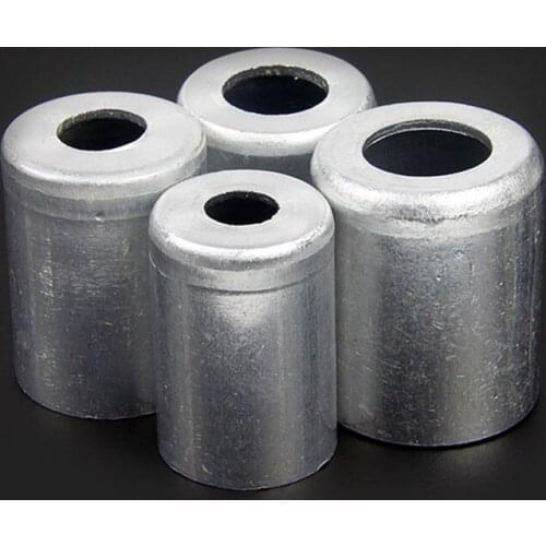 80pcs) R134a Auto a/c hose pipe joint aluminum sleeve cap,aluminum crimp ferrule for Refrigerant hose 3/8'' 1/2'' 5/8'' 3/4