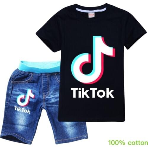 Boys Outfits for Kids Clothing Toddler Childrens T-Shirts +Denim Shorts Casual Sports Suit Children Kids Suits 2-16Year