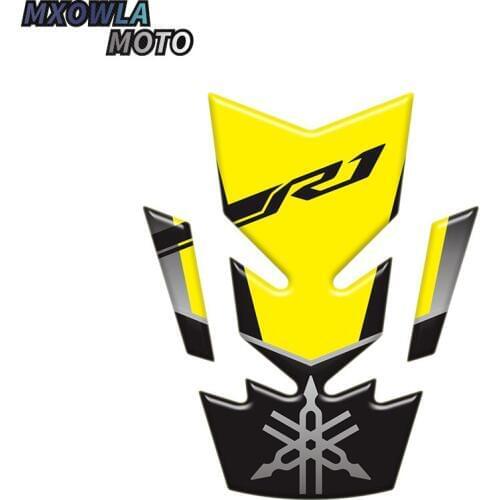 For YZF- R1 Tank Pad Tankpad Gas Cap Pad 3D Resin High Quality Sticker Black Carbon Brazing Decorative Protector