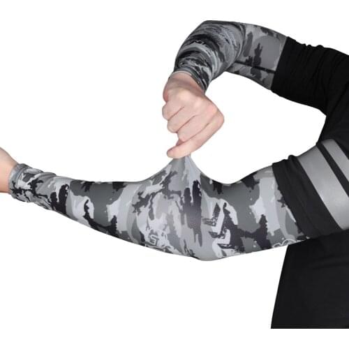 Ice Silk Arm Sleeves Summer Outdoor Sport Cycling Arm Sleeves Cover UV Protection Running Basketball Arm Sleeves