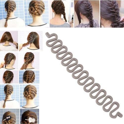 Mayitr 1pc Fashion Hair Braiding Tool French Hair Braider With Styling Bun Maker For Women Hair Styling