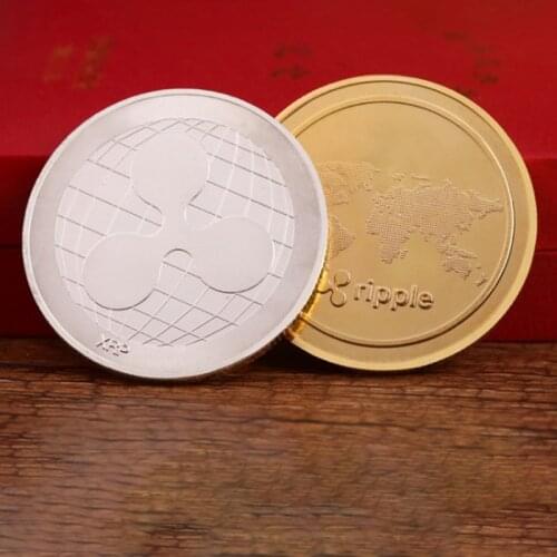 Ripple Coin XRP 24K Real Gold Medallion Exquisite 40mm New Commemorative Coin