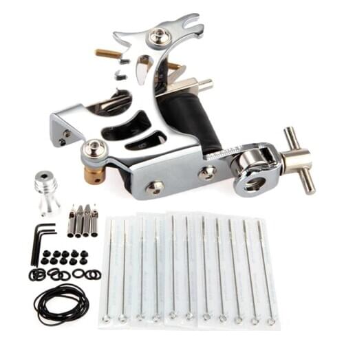 New Tattoo Machine Kit for Beginners Tattoo Needles Tattoo Supplies Body Art Permanent Makeup Tattoo Machine Set