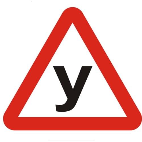 Creative New Driver Student Warning Car Decal PVC Colorful Triangle and Y-shaped Auto Sticker Waterproof 14cm*12.5cm