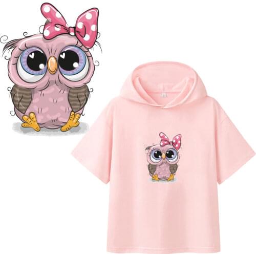 Girl Cartoon animal Clothing Stickers Iron On Patches Diy Heat Transfers Patch For Clothes Boy Girl T-shirt Appliques Decoration
