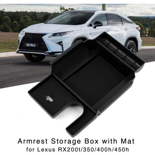 Armrest Storage Box for 2016 2017 2018 2019 2020 2021 Lexus RX200t RX350 RX400h RX450h Center Console Holder Organizer Tray