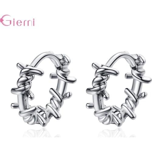 Simple Geometric Female Jewelry Brincos For Women Girl Party Gifts 925 Sterling Silver Minimalist Hoop Earrings Jewellry Supply