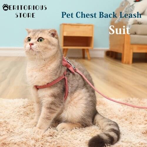 Adjustable Dog Cat Harness Leash Necktie Soft Breathable Mesh Elegant Bow Collar Traction Rope For Kitten Puppy Pet Accessories