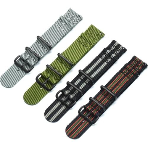 High Quality Nato Nylon Strap 20mm 22mm Quick Release Watch Band For Samsung Galaxy/Huawei/Amazfit Watch Accessories