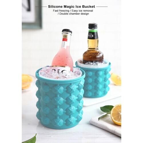 Silicone Ice Cube Trays Molds Ice Bucket Space Saving Ice Genies Ice Ball Maker Portable Silicon Ice Cube Maker