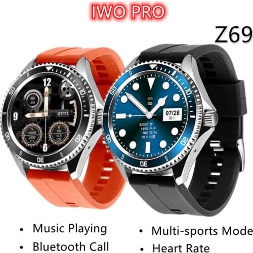 Z69 Smart watches Women Men Bussiness Vintage Sport Fitness Bluetooth music Classic Full Round Screen Smartwatch