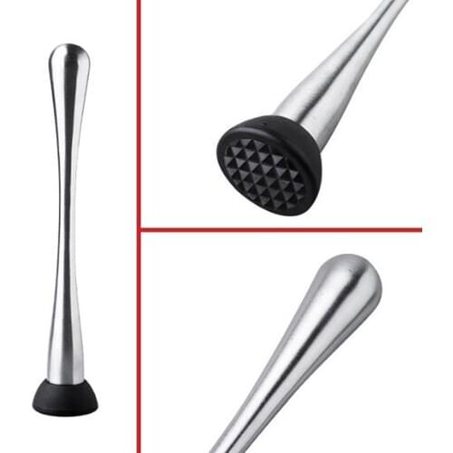 1PCS Stainless Steel Bar Mixer Barware DIY Drink Fruit Muddler Crushed Ice Barware Bar Tool