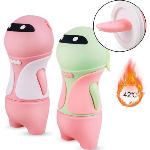 Oral Clitoris Sucking Stimulator Tongue Vibrator Nipple Sucker Breast Enlarge Heating Vibrators Sex Toys Masturbator for Women