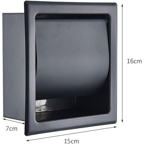 Vidric matte black chrome toilet paper holder stainless steel 304 roll paper box porta papel higienico roll paper tissue box FR