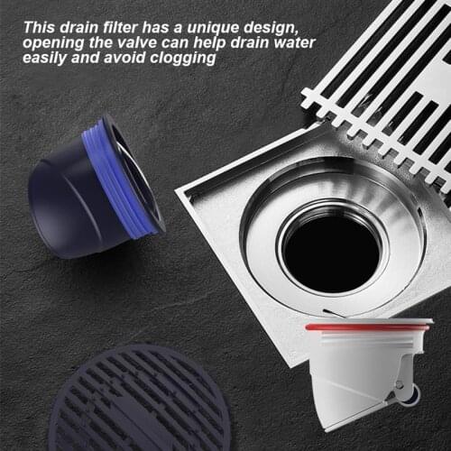Drain Core Large Displacement Kitchen Bathroom Water Drain Filter Floor Strainer Plug Siphon Sink Anti Odor Pest Drain Filter